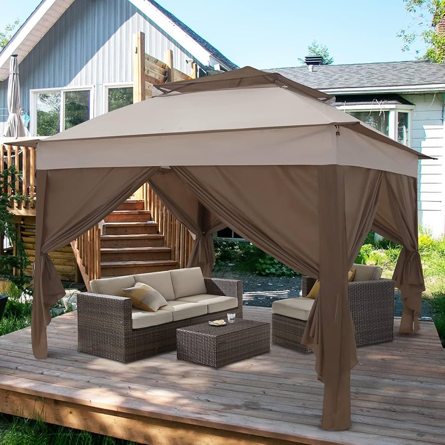 アウトドア寝具 pocopocon Amazon.com : COOS BAY 11x11 Pop-up Instant Gazebo Tent with
